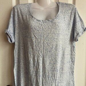 George t crew neck -shirt size Large blue/grey